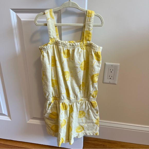 GAP Yellow Sunshine Tank Romper 100% Cotton Girls Size M - Picture 1 of 3